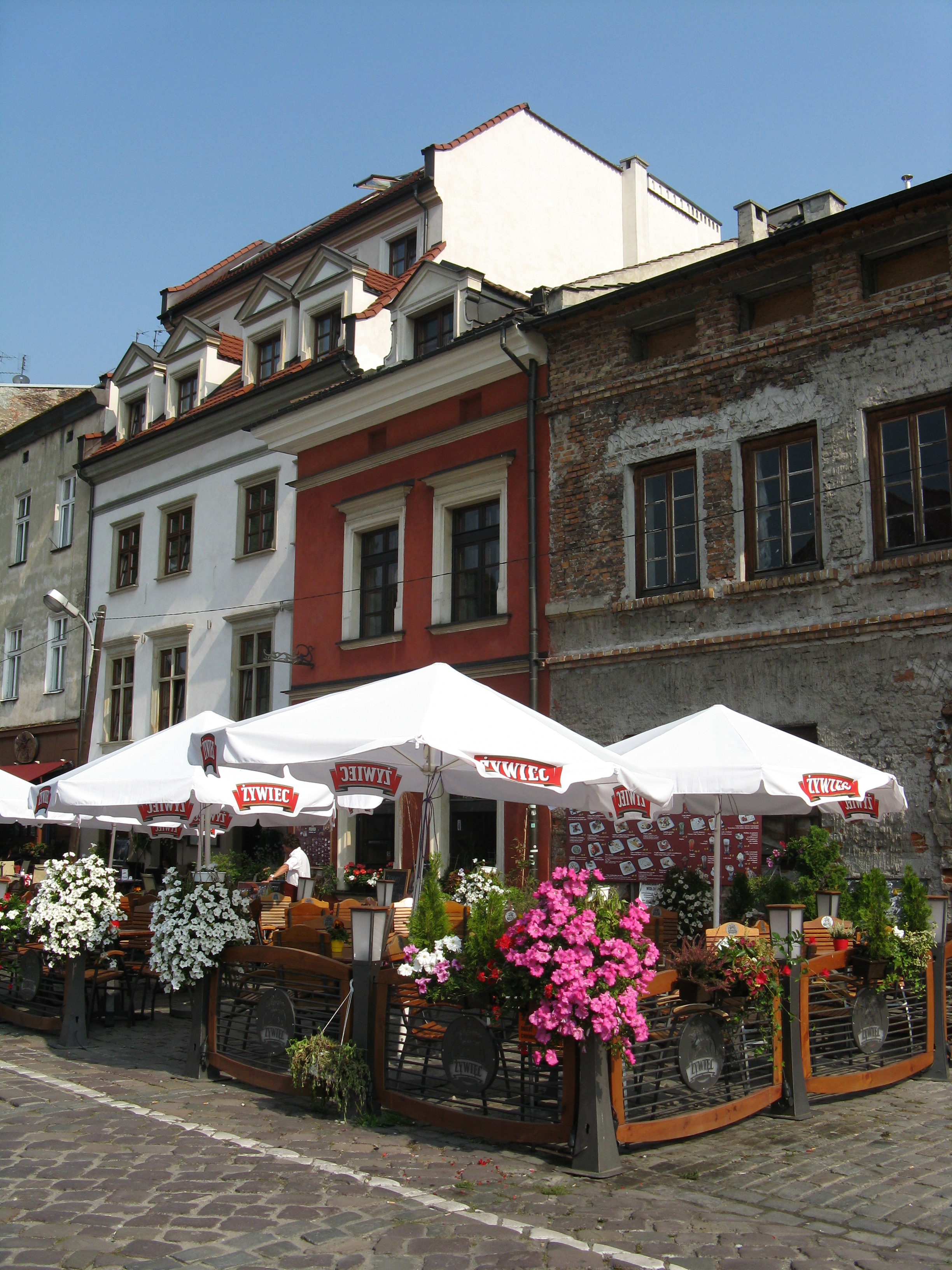 One of the cafes at the pretty square along Szeroka