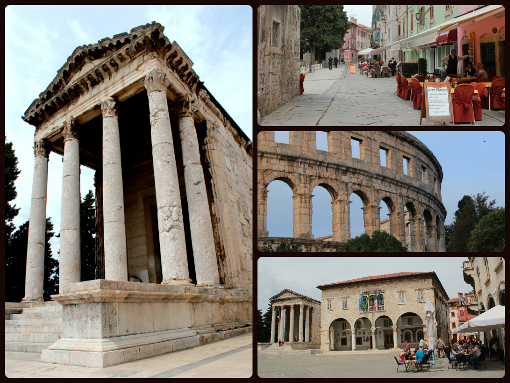 Pula's Roman Forum, amphitheatre and old town streets
